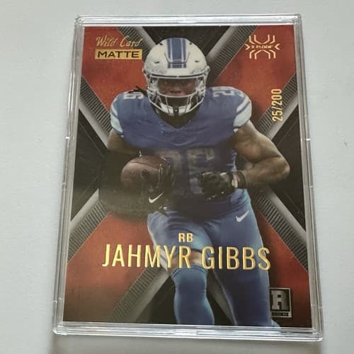 Jahmyr Gibbs 2023 Wild Card Matte XPLODE Rookie Detroit Lions # 25/200 - Thumbnail 4