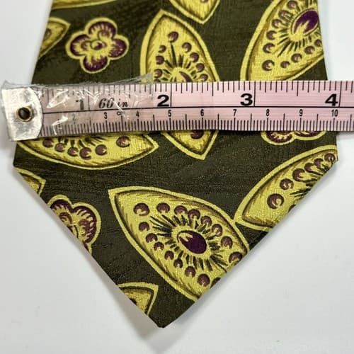 VTG Barneys Mens Silk Necktie Foulard Tie Geometric Medallions Multicolor ITALY - Thumbnail 8