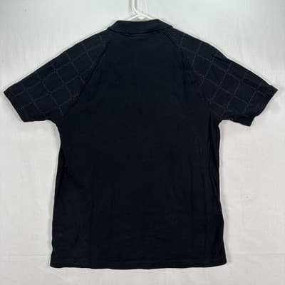 Sergio Tacchini Polo Shirt Mens Medium Black Short Sleeve Logo Tennis Casual - Thumbnail 6