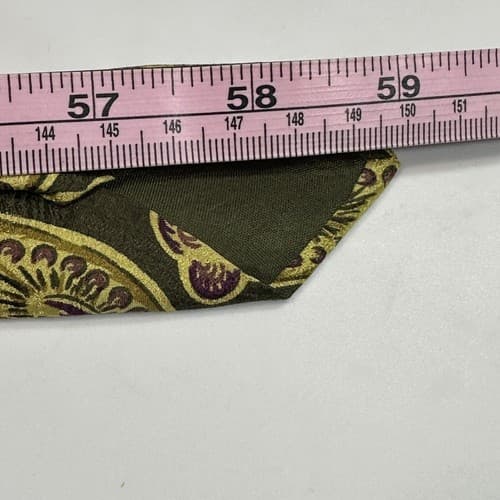 VTG Barneys Mens Silk Necktie Foulard Tie Geometric Medallions Multicolor ITALY - Thumbnail 9