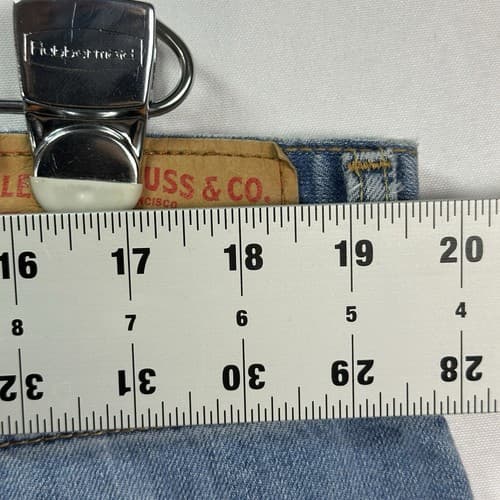 Levi's 505 Mens Straight Fit Stonewash Blue Denim Jeans 40 x 30 - Thumbnail 9