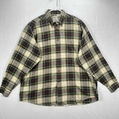 Viyella Flannel Shirt Mens XL Multicolor Plaid Wool Blend Button Up Long Sleeve - Thumbnail 2