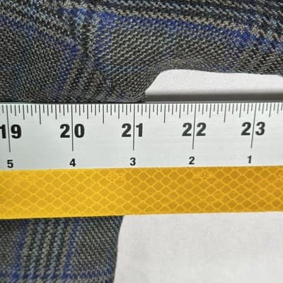 Tallia Lambswool Blazer Mens 42 R Gray Blue Plaid Sport Coat Jacket 2-Button - Thumbnail 8