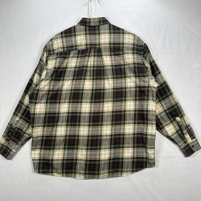 Viyella Flannel Shirt Mens XL Multicolor Plaid Wool Blend Button Up Long Sleeve - Thumbnail 3