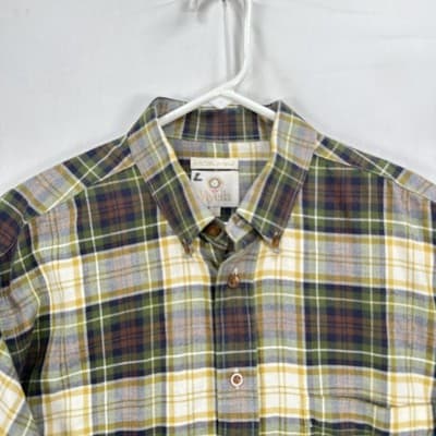 Viyella Flannel Shirt Mens XL Multicolor Plaid Wool Blend Button Up Long Sleeve - Thumbnail 4