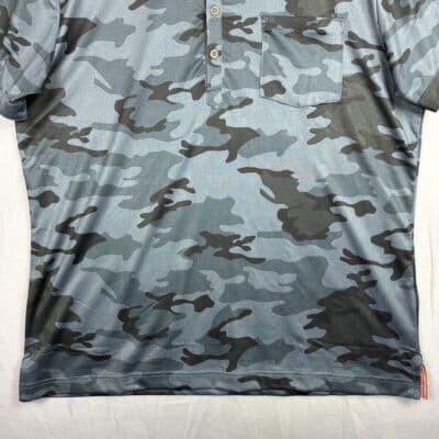 Swims Blue Camo Polo Shirt Mens Large Short Sleeve Stretch Performance - Thumbnail 4
