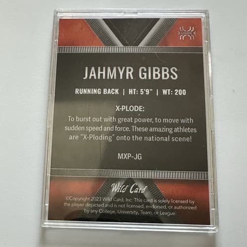 Jahmyr Gibbs 2023 Wild Card Matte XPLODE Rookie Detroit Lions # 25/200 - Thumbnail 5