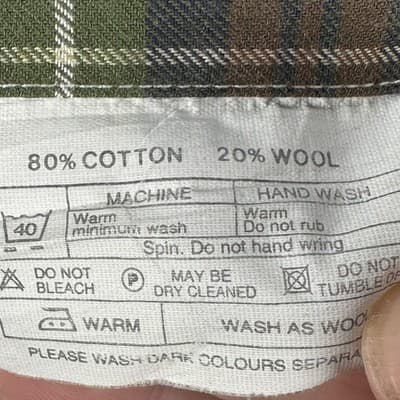 Viyella Flannel Shirt Mens XL Multicolor Plaid Wool Blend Button Up Long Sleeve - Thumbnail 8