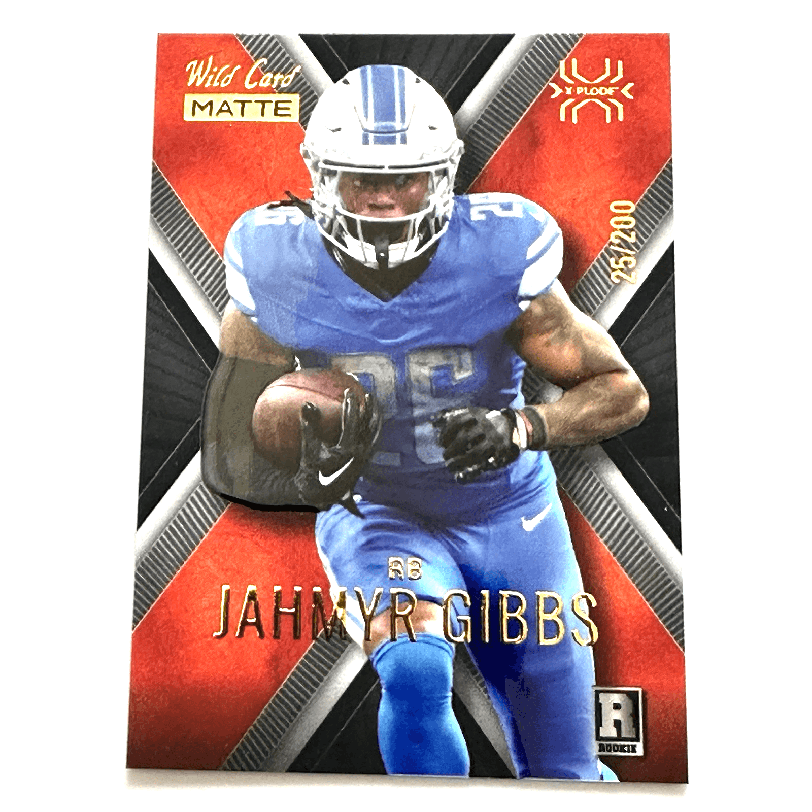 Jahmyr Gibbs 2023 Wild Card Matte XPLODE Rookie Detroit Lions # 25/200 - Image 1