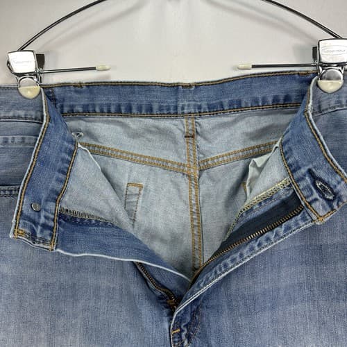 Levi's 505 Mens Straight Fit Stonewash Blue Denim Jeans 40 x 30 - Thumbnail 5