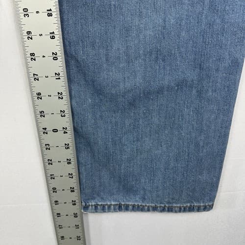 Levi's 505 Mens Straight Fit Stonewash Blue Denim Jeans 40 x 30 - Thumbnail 10