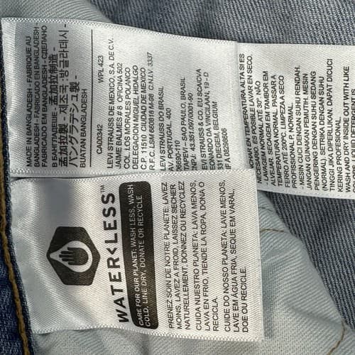 Levi's 505 Mens Straight Fit Stonewash Blue Denim Jeans 40 x 30 - Thumbnail 6