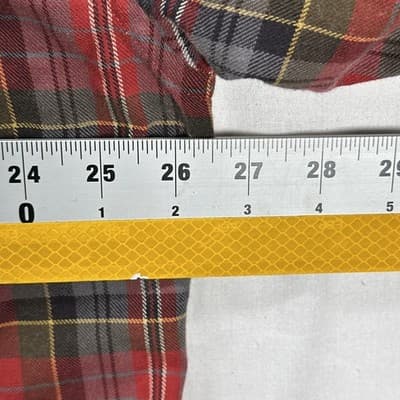 Vintage Viyella Flannel Shirt Mens XL Red Plaid Button Down Wool Blend 90s - Thumbnail 9