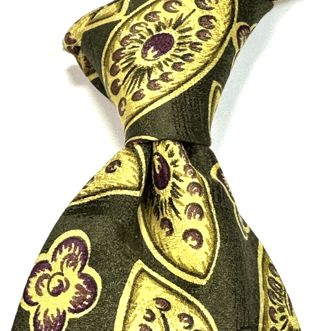 VTG Barneys Mens Silk Necktie Foulard Tie Geometric Medallions Multicolor ITALY - Image 1