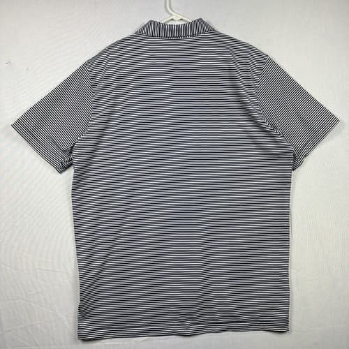 Peter Millar Golf Polo Mens XL Navy Blue Striped Summer Comfort Chili Pepper - Thumbnail 4