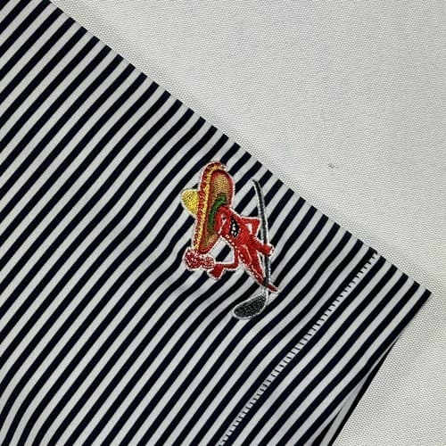 Peter Millar Golf Polo Mens XL Navy Blue Striped Summer Comfort Chili Pepper - Thumbnail 8