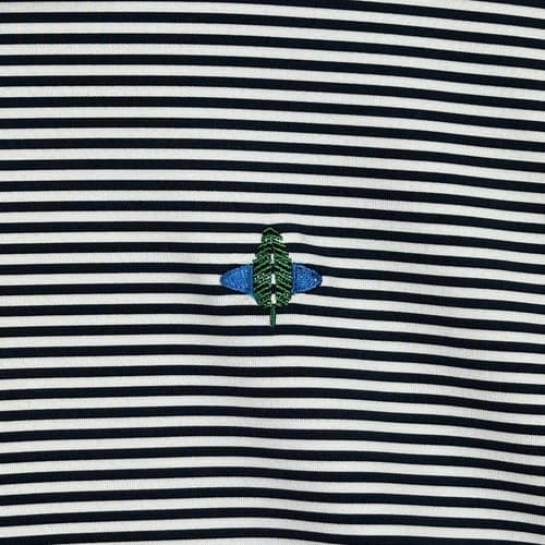 Peter Millar Golf Polo Mens XL Navy Blue Striped Summer Comfort Chili Pepper - Thumbnail 9