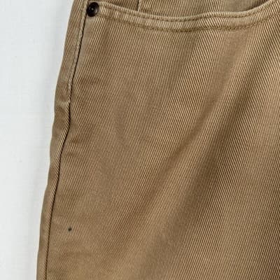 L.L. Bean Flannel Lined Pants Mens 42 X 30 Brown Relaxed Fit Chino Workwear - Thumbnail 5