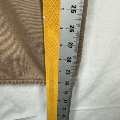 L.L. Bean Flannel Lined Pants Mens 42 X 30 Brown Relaxed Fit Chino Workwear - Thumbnail 10