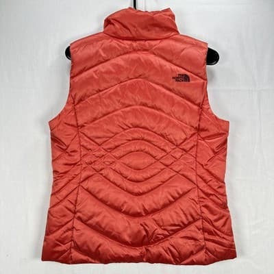 The North Face 550 Down Aconcagua 3 Vest Womens Medium Salmon Quilted Puffer Zip - Thumbnail 2