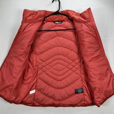 The North Face 550 Down Aconcagua 3 Vest Womens Medium Salmon Quilted Puffer Zip - Thumbnail 6