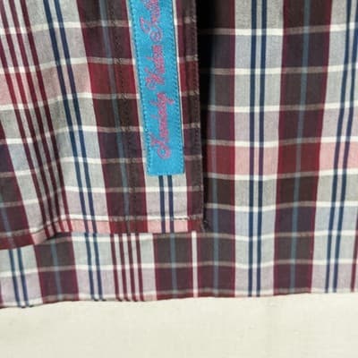 Robert Graham Shirt Mens Large Multicolor Plaid Classic Long Sleeve Flip Cuffs - Thumbnail 7