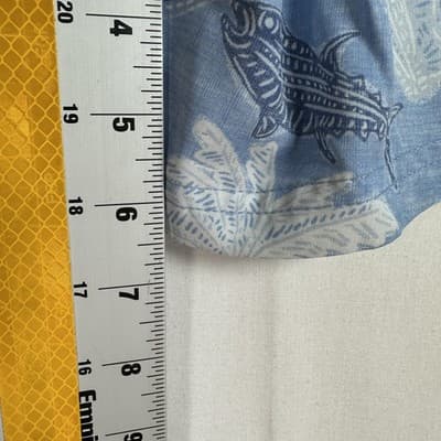 Vineyard Vines Swim Shorts Mens Medium Blue Palm Fish Trunks Lined Drawstring - Thumbnail 7