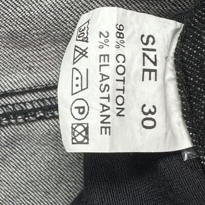 Rhude Skinny Distressed Jeans Mens 30 x 35 Black Denim Stretch Ripped Tapered - Thumbnail 7