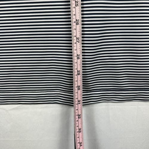 Peter Millar Golf Polo Mens XL Navy Blue Striped Summer Comfort Chili Pepper - Thumbnail 15