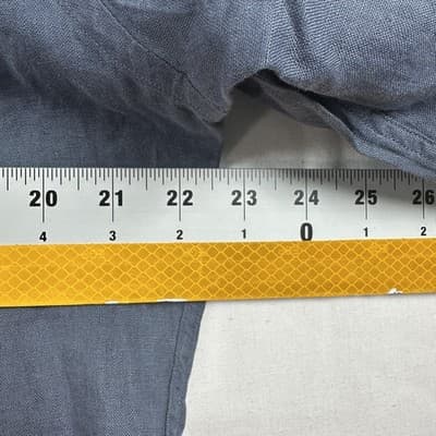 NEW Luca Faloni Versilia Linen Shirt Mens XL Gray Band Collar Long Sleeve Button - Thumbnail 10