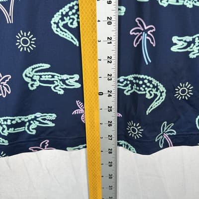 Chubbies Neon Glades Golf Polo Shirt Mens Small Alligator Palm Trees Stretch - Thumbnail 7