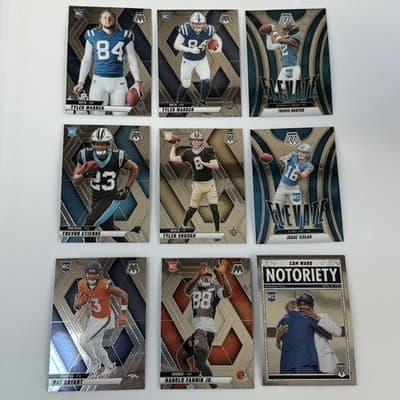 2025 Panini Mosaic Draft Picks Rookie Lot 9 Cards NFL Football RC Ward Warren