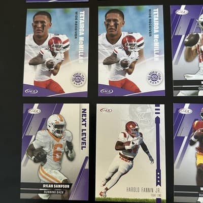2025 SAGE Football Next Level Lot 12 Cards Warren Henderson Jeanty McMillan NCAA - Thumbnail 3