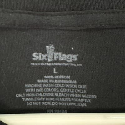 Six Flags Long Sleeve T-Shirt Mens Large Black Horror Clown Jester Scary Graphic - Thumbnail 5