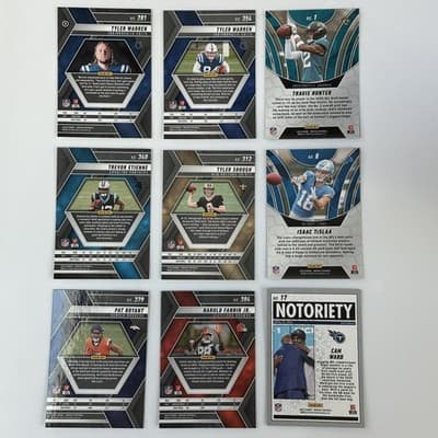 2025 Panini Mosaic Draft Picks Rookie Lot 9 Cards NFL Football RC Ward Warren - Thumbnail 11
