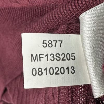 Peter Millar Sweater Mens 2XL Burgundy 100% Merino Wool Cable Knit Crewneck - Thumbnail 8