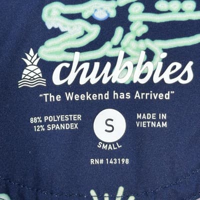 Chubbies Neon Glades Golf Polo Shirt Mens Small Alligator Palm Trees Stretch - Thumbnail 6