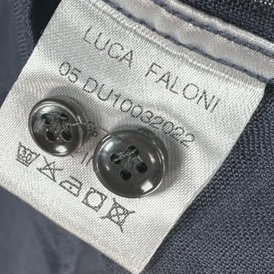 NEW Luca Faloni Versilia Linen Shirt Mens XL Gray Band Collar Long Sleeve Button - Thumbnail 8