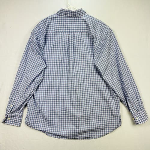 Peter Millar Crown Oxford Sport Shirt Men 2XL Blue Camden Box Check Purple Plaid - Thumbnail 4