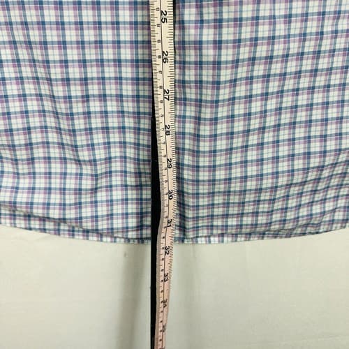 Peter Millar Crown Oxford Sport Shirt Men 2XL Blue Camden Box Check Purple Plaid - Thumbnail 12