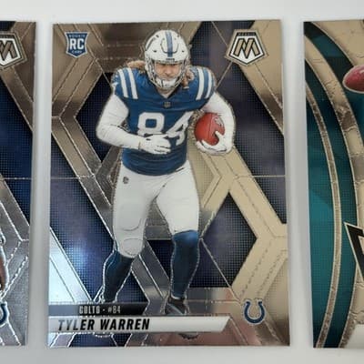 2025 Panini Mosaic Draft Picks Rookie Lot 9 Cards NFL Football RC Ward Warren - Thumbnail 9