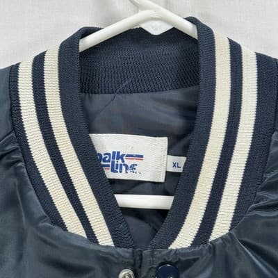 Penn State Nittany Lions Satin Jacket Men XL Football Chalk Line Vintage 90s EUC - Thumbnail 6