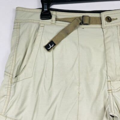 Vintage PRANA Cargo Shorts Mens Medium Tan Breathe Nylon Blend Flat Front 11" - Thumbnail 6