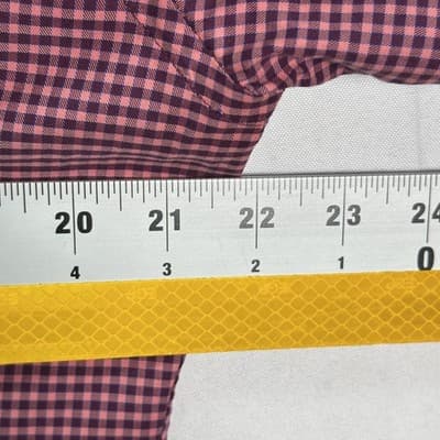 Guglielminotti Milano Shirt Mens 16.5 42 Purple Pink Plaid Long Sleeve Button Up - Thumbnail 9