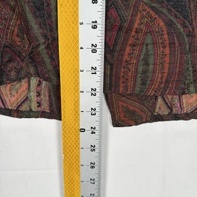 Vintage Gianni Shirt Womens Medium Multicolor Paisley Long Sleeve Button Up USA - Thumbnail 6