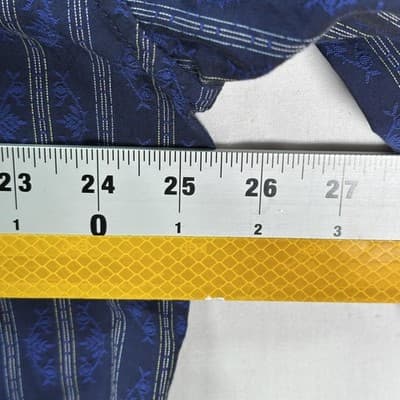 Robert Graham Shirt Mens 2XL Blue Striped Long Sleeve Flip Cuff Embroidered - Thumbnail 11