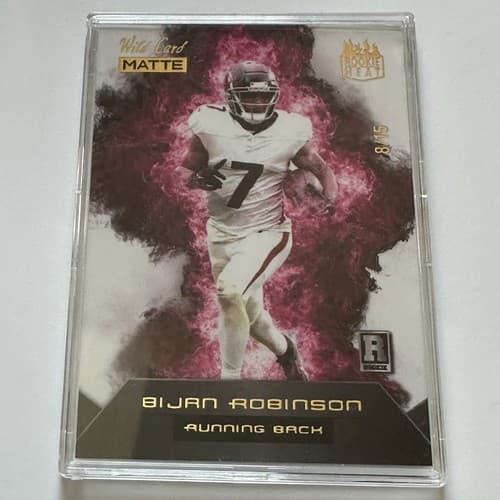 Bijan Robinson 2023 Wild Card Matte Rookie Heat - Atlanta Falcons SSP #8/15 - Thumbnail 4