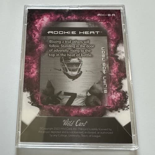 Bijan Robinson 2023 Wild Card Matte Rookie Heat - Atlanta Falcons SSP #8/15 - Thumbnail 5