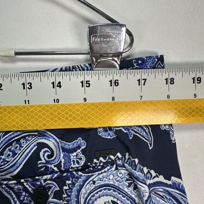 Polo Ralph Lauren Swim Shorts Men 35 Navy Paisley Stretch Trunks Straight Fit 8” - Thumbnail 10