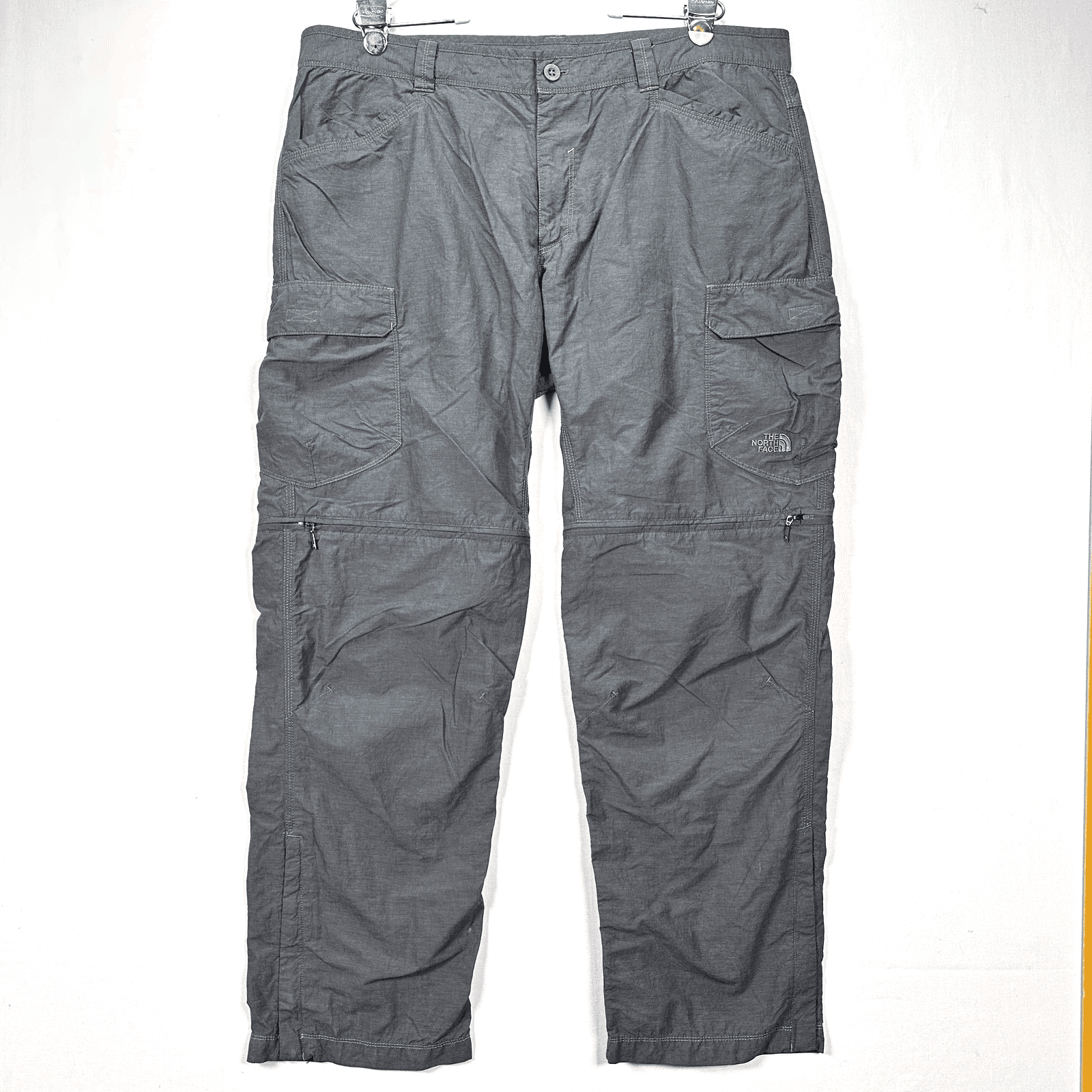 The North Face Cargo Pants Mens 40 Gray Convertible Zip Off Hiking Nylon Outdoor - Image 1